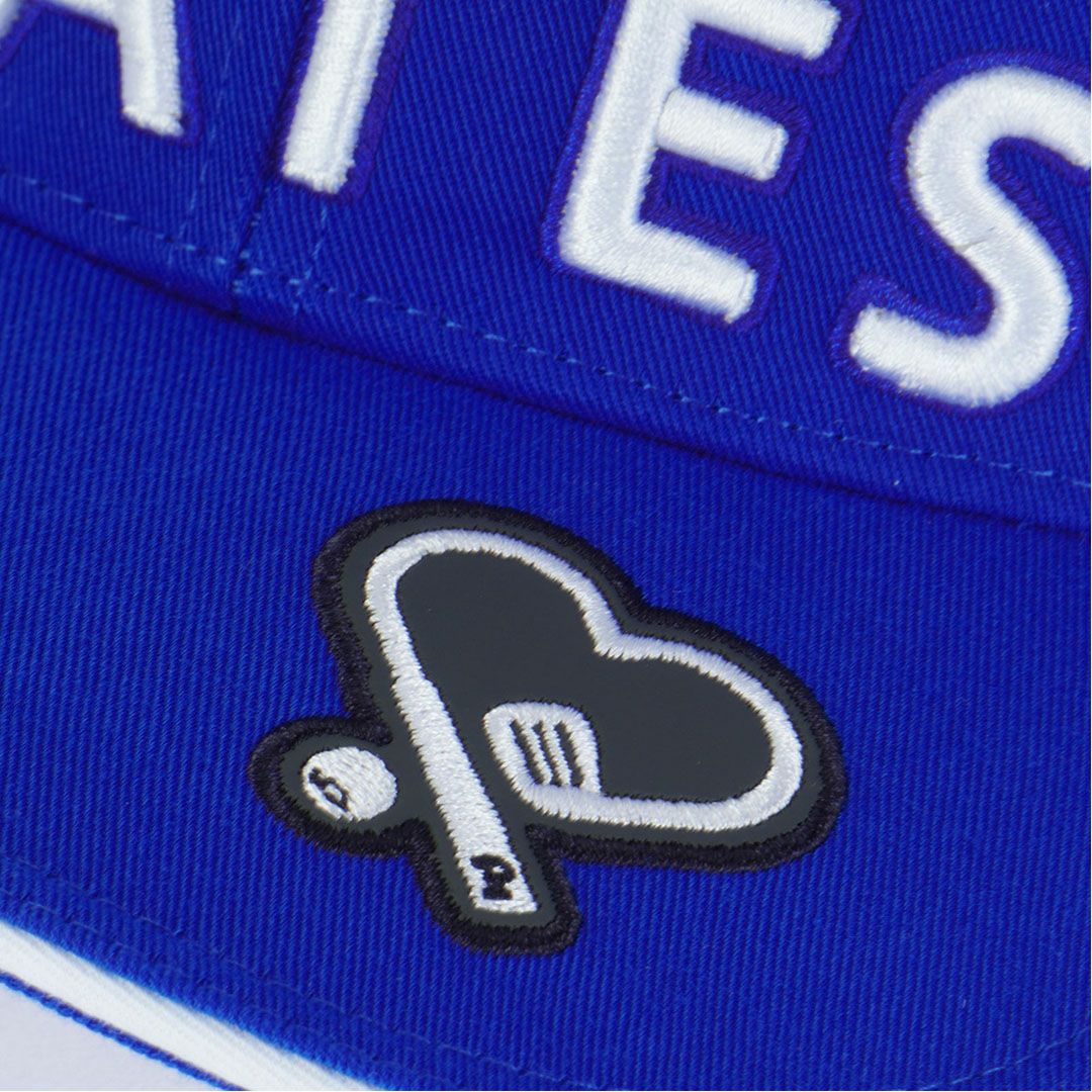 パーリーゲイツ PEARLY GATES メンズ レディース ユニセックス 2段ロゴリサイクルツイルBASICキャップ PAMG5CEF ブルー