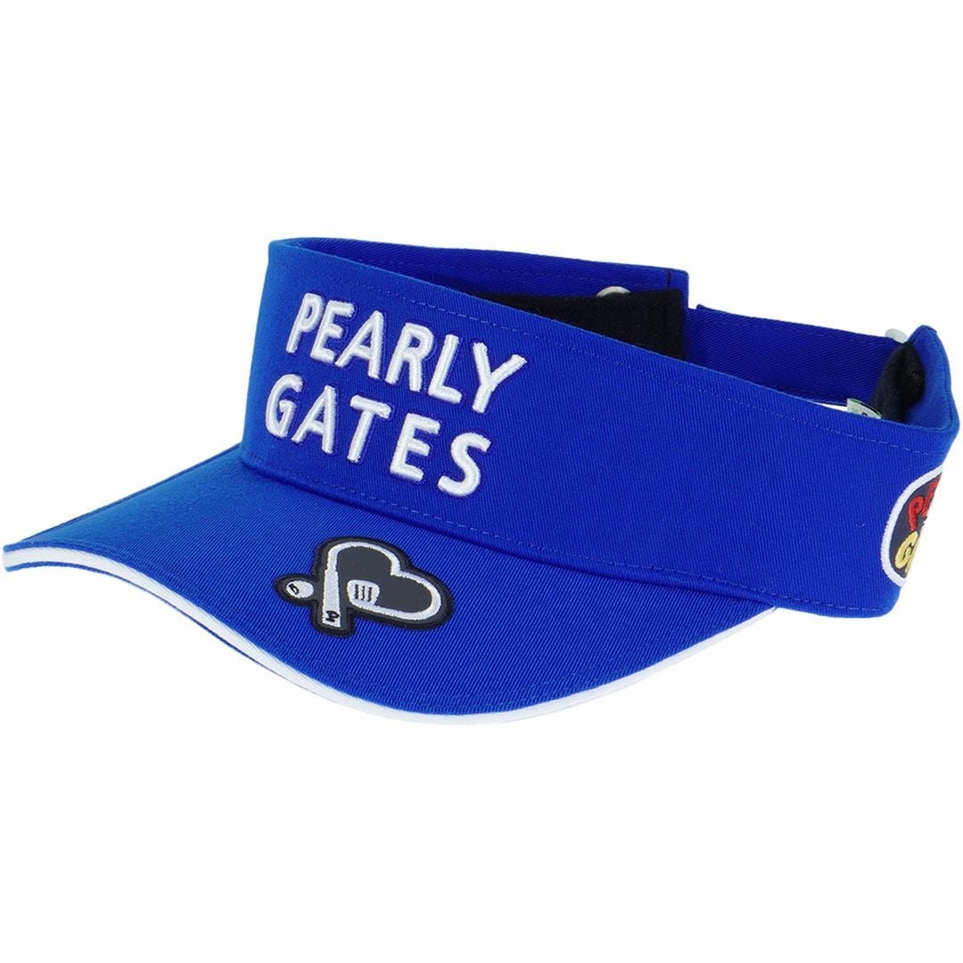 パーリーゲイツ PEARLY GATES メンズ レディース ユニセックス 2段ロゴリサイクルツイルBASICバイザー PAMG5CFF ブルー