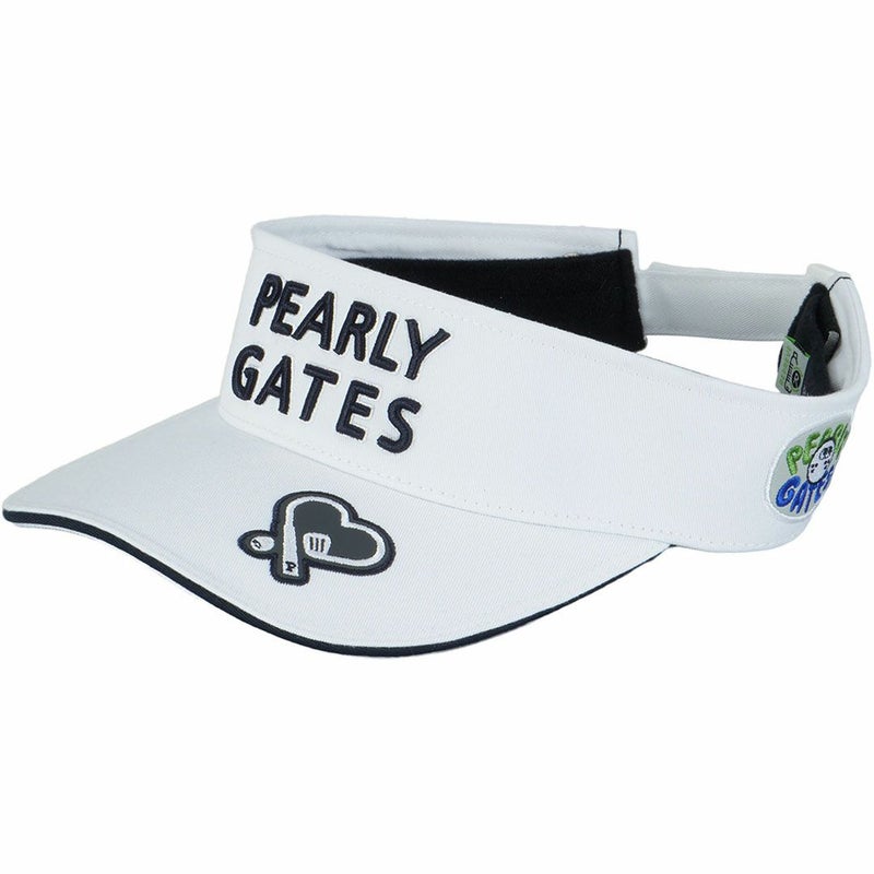 パーリーゲイツ PEARLY GATES メンズ レディース ユニセックス 2段ロゴリサイクルツイルBASICバイザー PAMG5CFF ホワイト