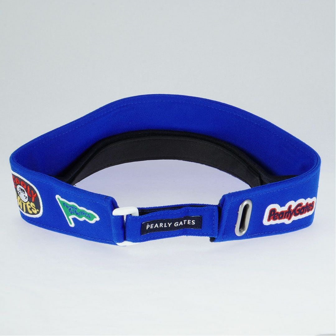 パーリーゲイツ PEARLY GATES メンズ レディース ユニセックス 2段ロゴリサイクルツイルBASICバイザー PAMG5CFF ブルー