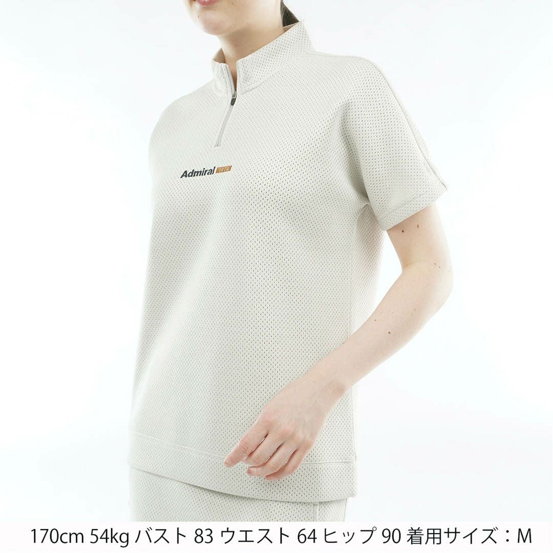 AdmiralGOLF アドミラルゴルフ レディース ゴルフウェア 半袖プルオーバー アイボリー 詳細2