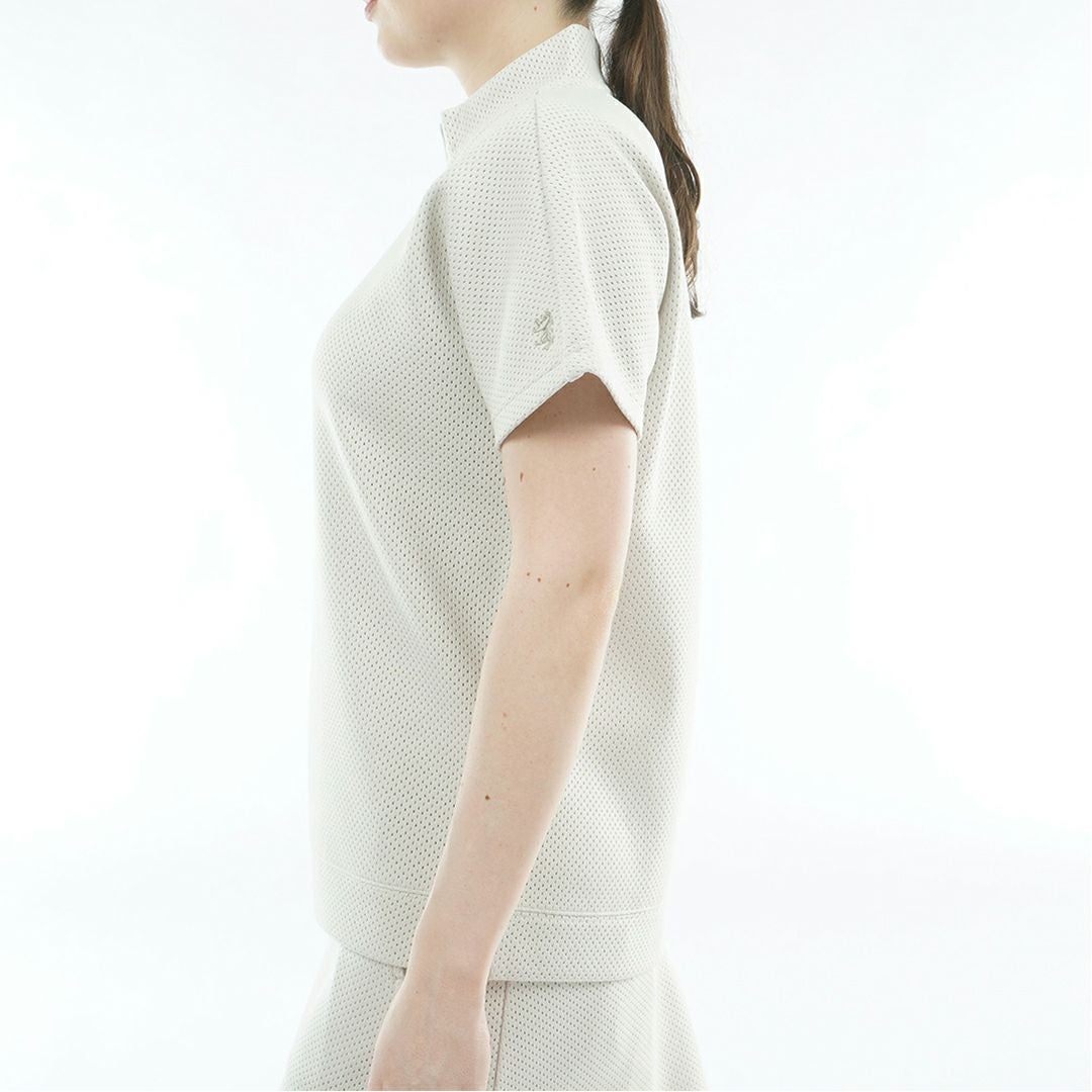 AdmiralGOLF アドミラルゴルフ レディース ゴルフウェア 半袖プルオーバー アイボリー 詳細3