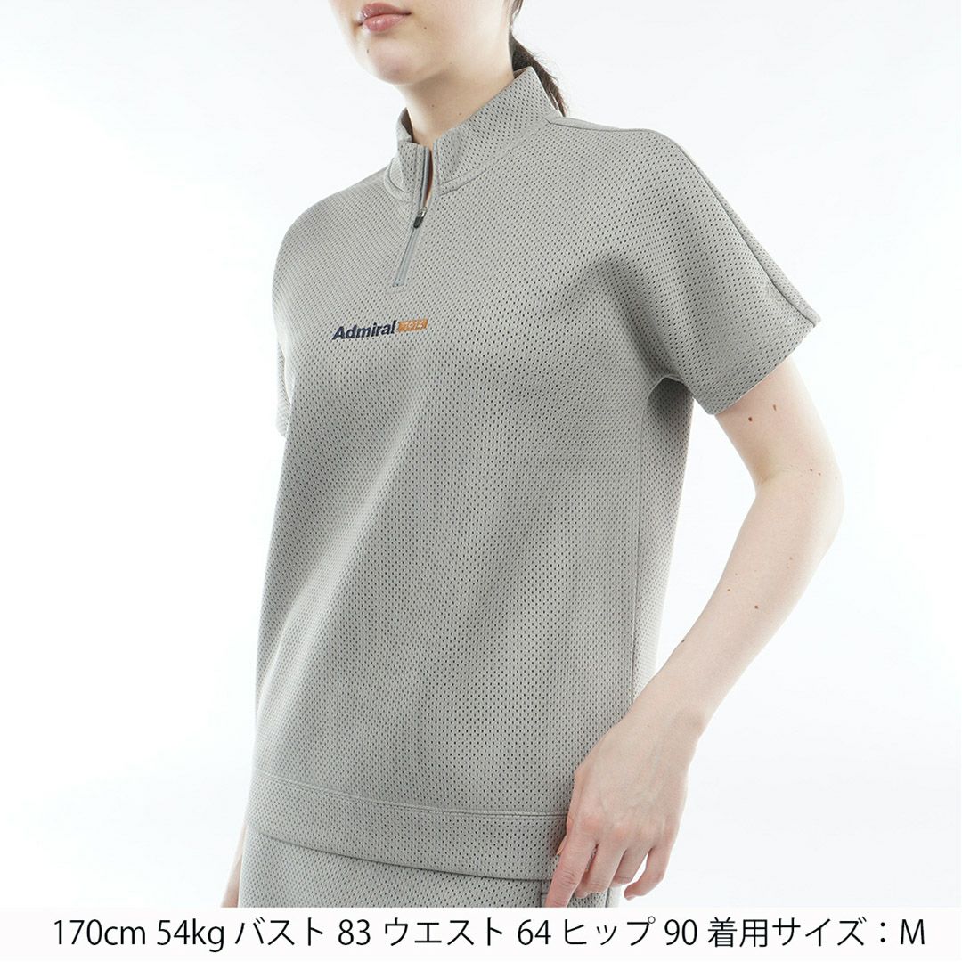 AdmiralGOLF アドミラルゴルフ レディース ゴルフウェア 半袖プルオーバー グレー 詳細2