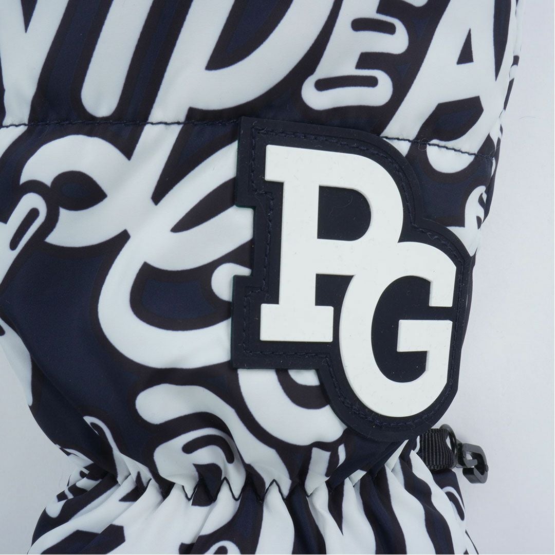 ジャックバニー Jack Bunny!! ユニセックス メンズ レディース ぷにぷにロゴ柄ミトン PAMG58FF ディープブルー