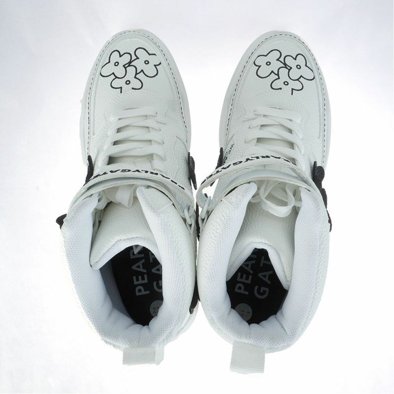 パーリーゲイツ PEARLY GATES メンズ ロゴ×花柄ハイカットシューズ 053-5292101 パールホワイト