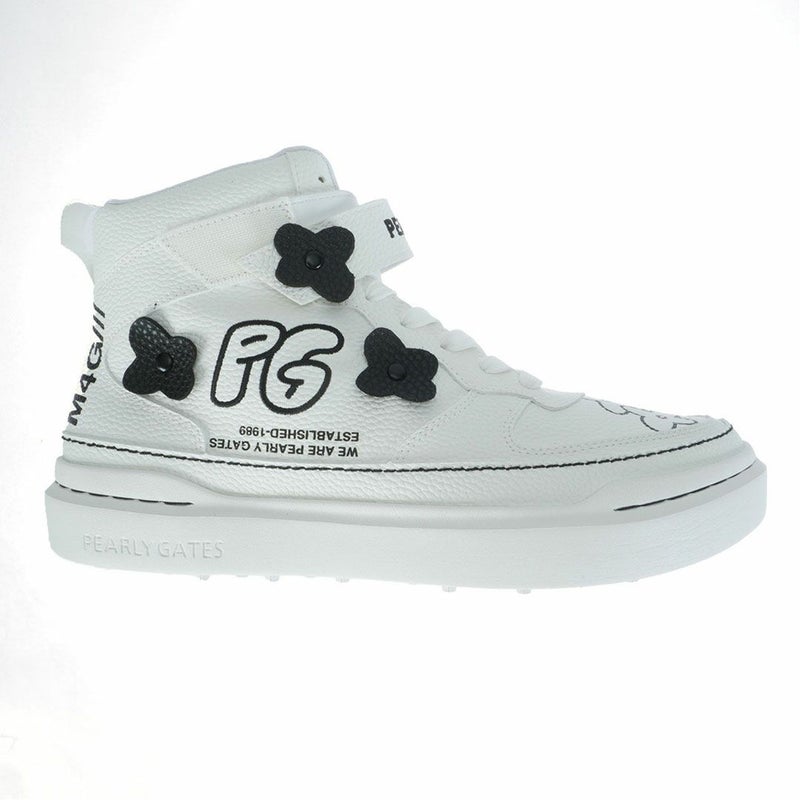 パーリーゲイツ PEARLY GATES メンズ ロゴ×花柄ハイカットシューズ 053-5292101 パールホワイト