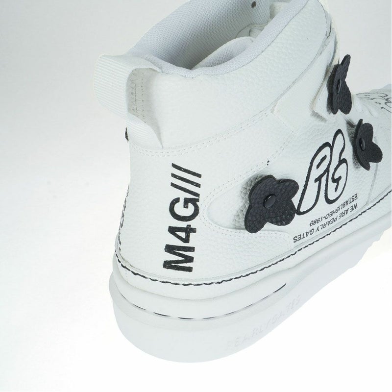 パーリーゲイツ PEARLY GATES メンズ ロゴ×花柄ハイカットシューズ 053-5292101 パールホワイト