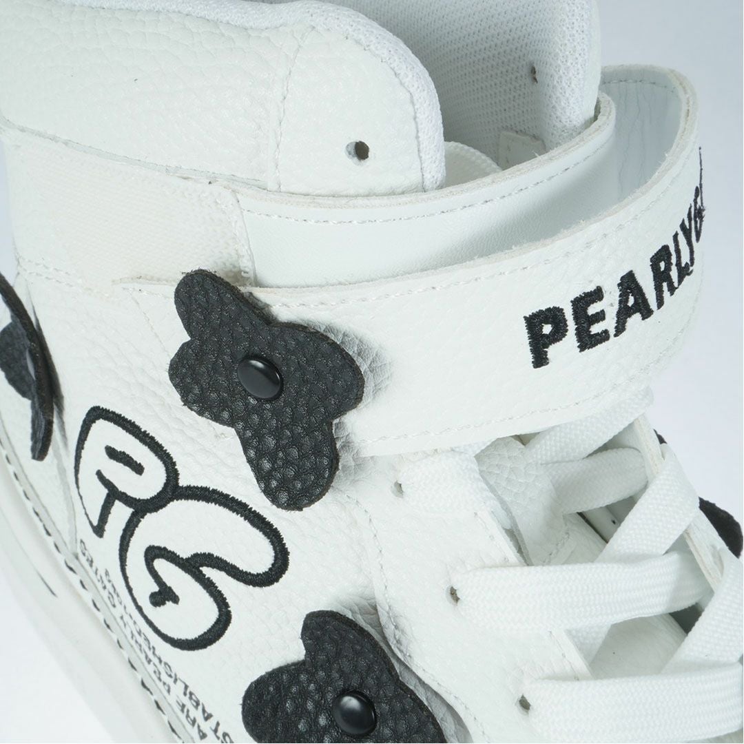 パーリーゲイツ PEARLY GATES メンズ ロゴ×花柄ハイカットシューズ 053-5292101 パールホワイト
