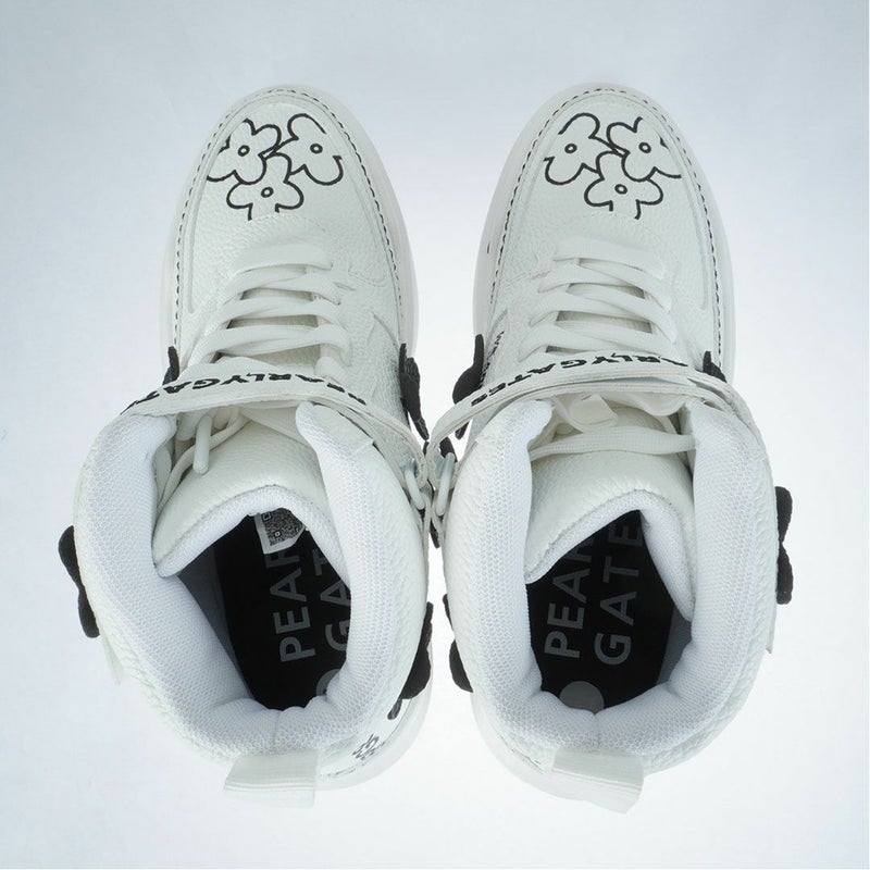 パーリーゲイツ PEARLY GATES レディース ロゴ×花柄ハイカットシューズ 053-5292102 パールホワイト