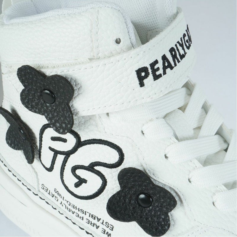 パーリーゲイツ PEARLY GATES レディース ロゴ×花柄ハイカットシューズ 053-5292102 パールホワイト