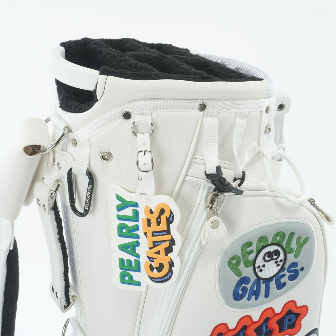 パーリーゲイツ PEARLY GATES ロゴワッペンスタンド式キャディバッグ PAMG5B2F ホワイト