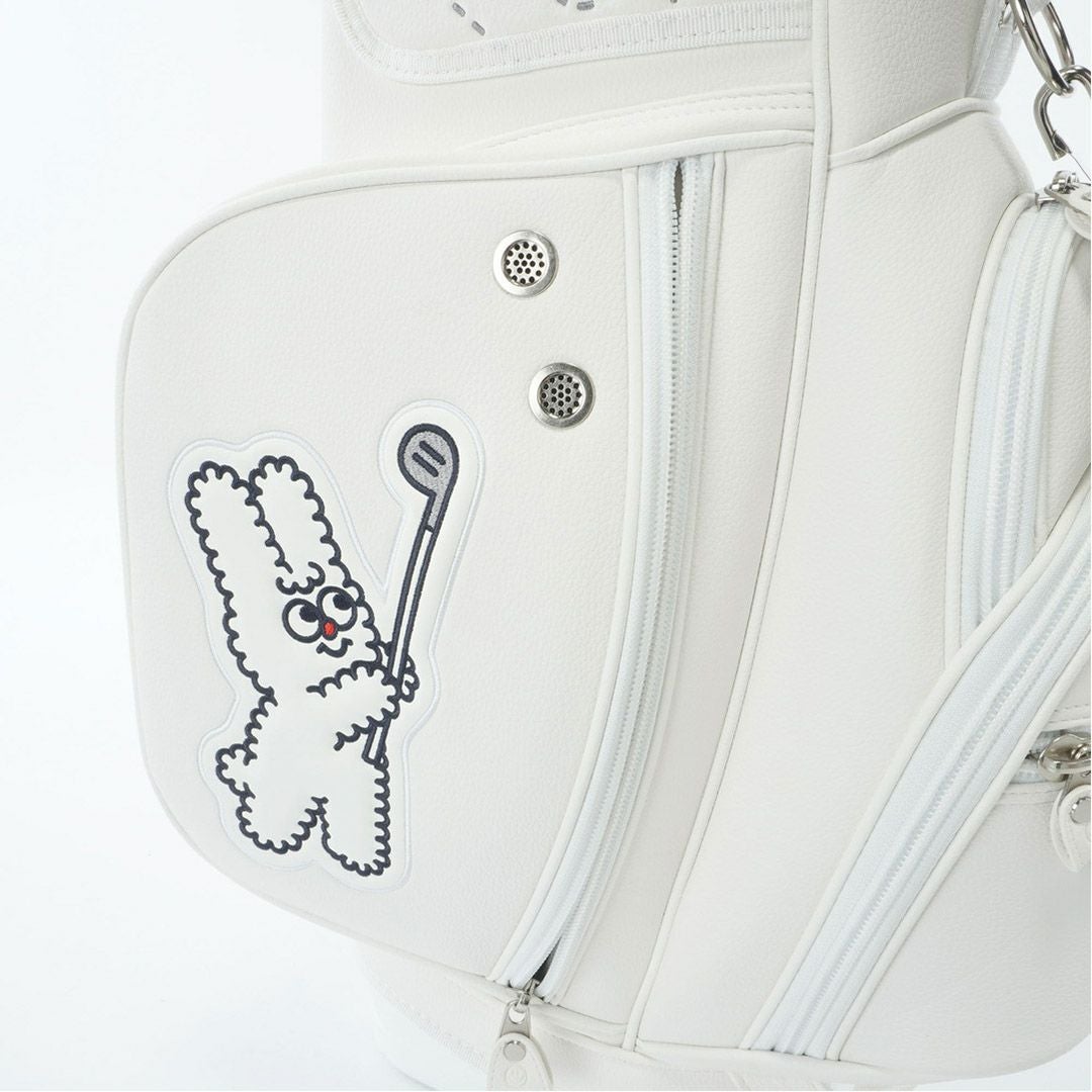 PEARLY GATES キャディバッグ ホワイト/シルバー　合成革 THE CADDIE BAG キャディバッグ (46インチ対応) (UNISEX) | PEARLY