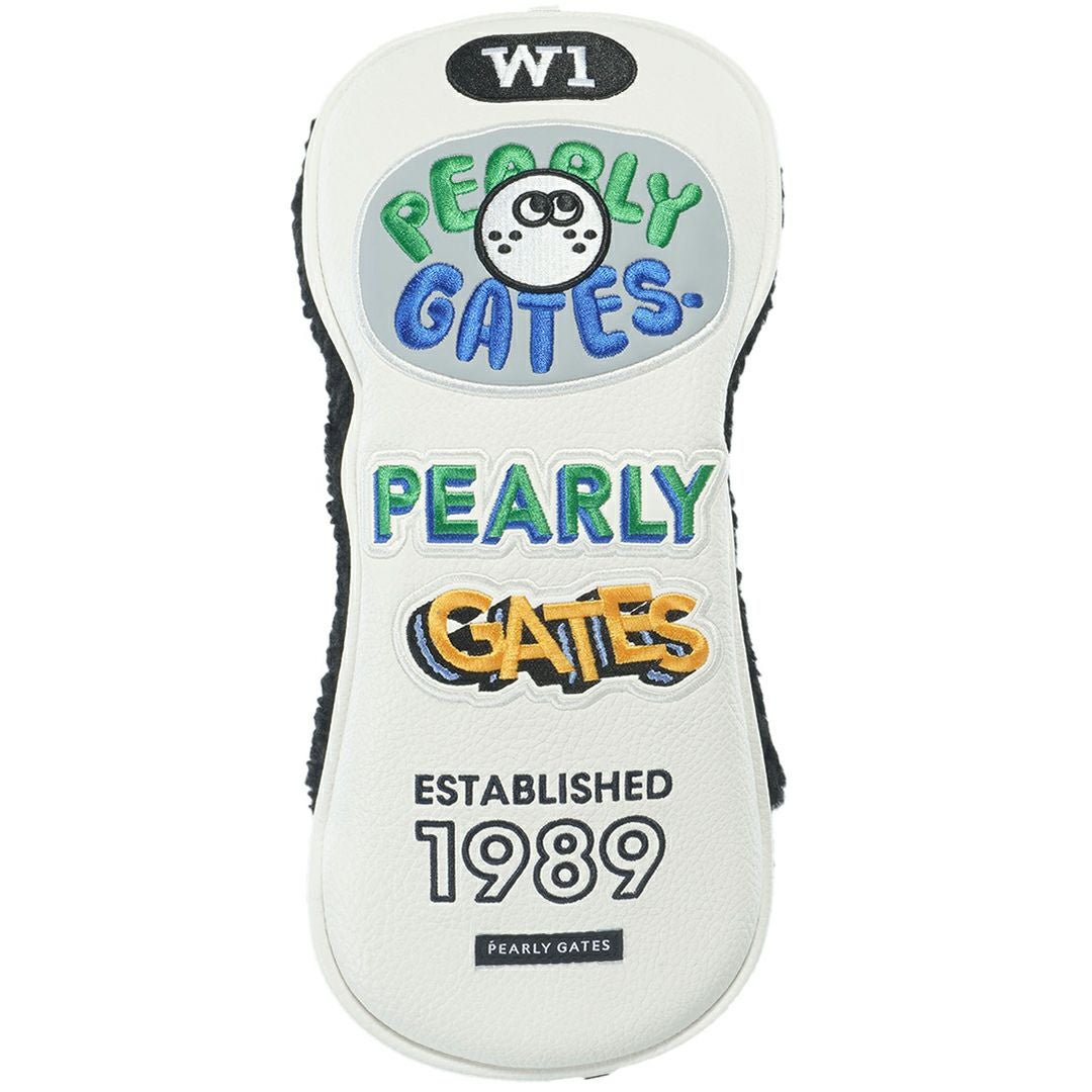 パーリーゲイツ PEARLY GATES ロゴワッペンドライバー用ヘッドカバー 460CC対応 PAMG5BEF ホワイト