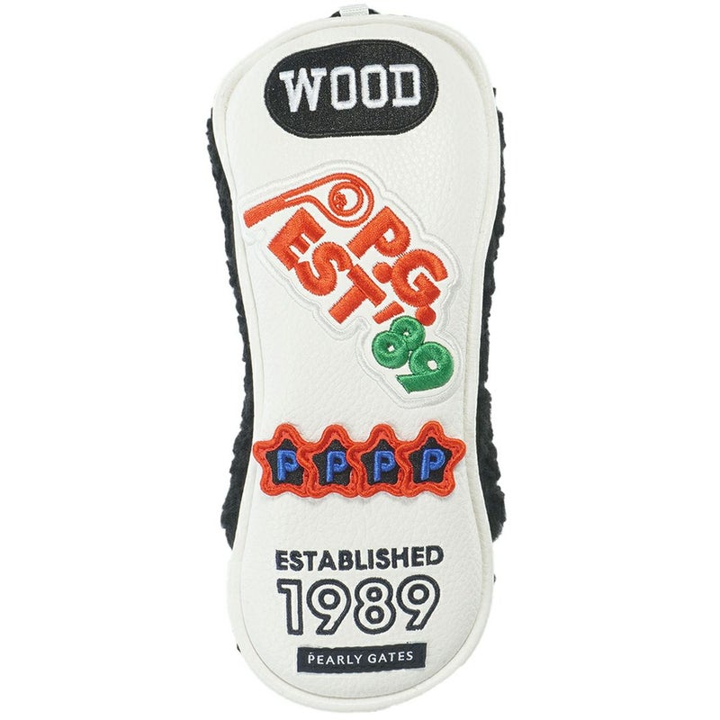パーリーゲイツ PEARLY GATES ロゴワッペンフェアウェイウッド用ヘッドカバー PAMG5BFF ホワイト