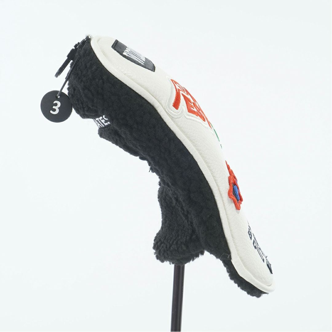 パーリーゲイツ PEARLY GATES ロゴワッペンフェアウェイウッド用ヘッドカバー PAMG5BFF ホワイト