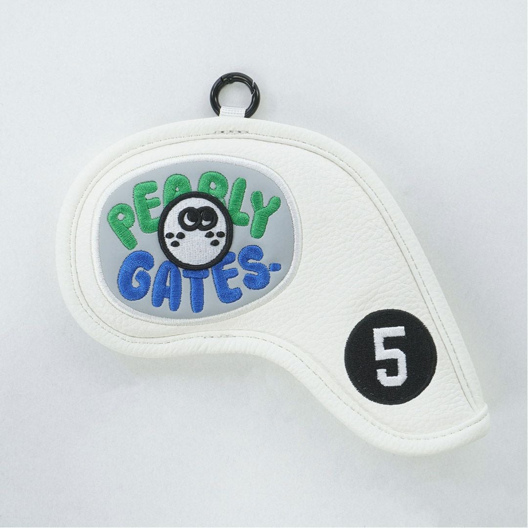 パーリーゲイツ PEARLY GATES ロゴワッペンアイアン用ヘッドカバーセット PAMG5BHF ホワイト