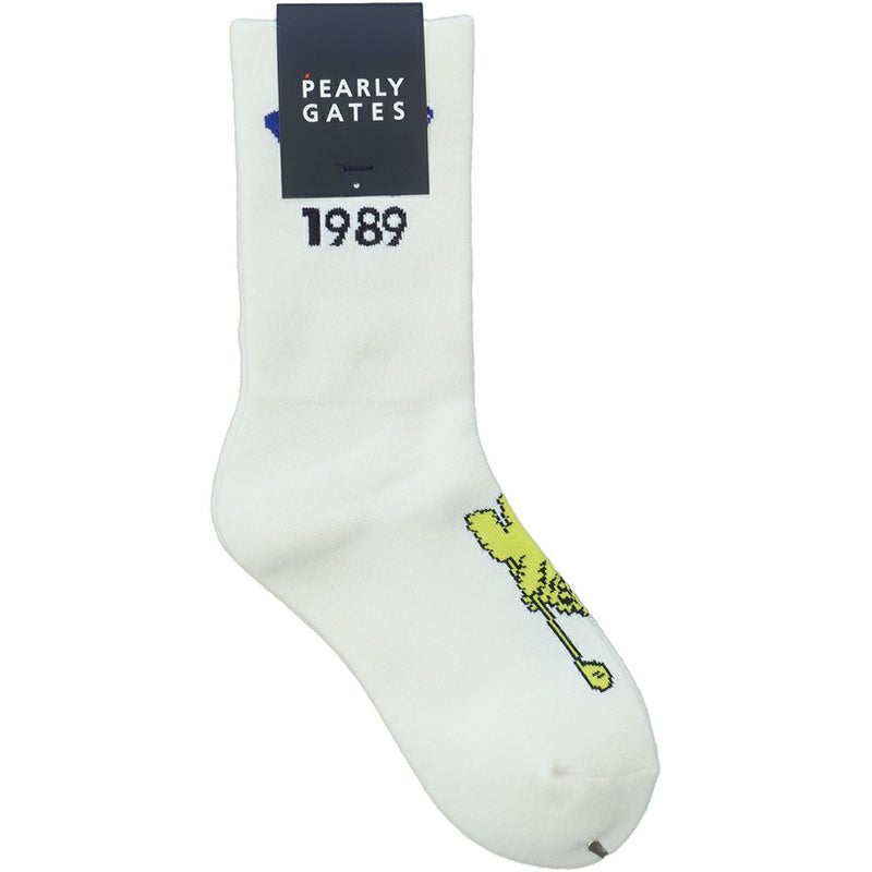 パーリーゲイツ PEARLY GATES レディース ぷっくりロゴミドルソックス PAMG5BXF ホワイト