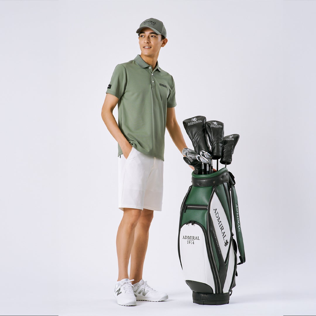 Admiral GOLF ユニセックス メンズ レディース キャディバッグ ダークグリーン 使用イメージ1