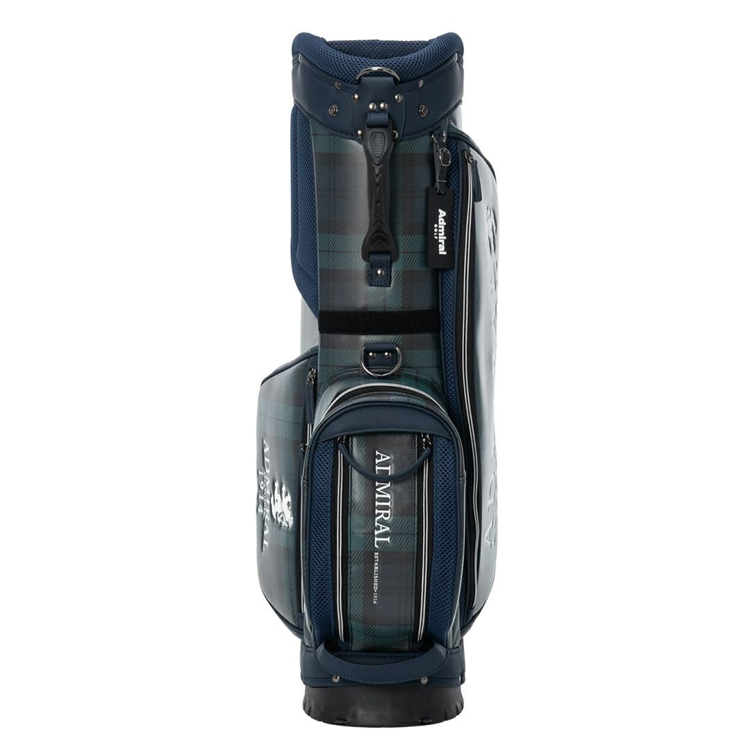 Admiral GOLF ユニセックス メンズ レディース キャディバッグ グリーン タータンチェック