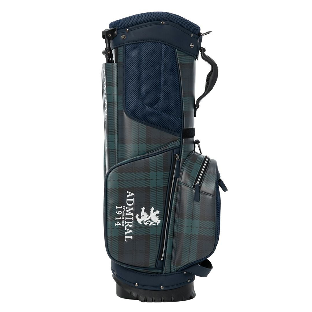 Admiral GOLF ユニセックス メンズ レディース キャディバッグ グリーン タータンチェック