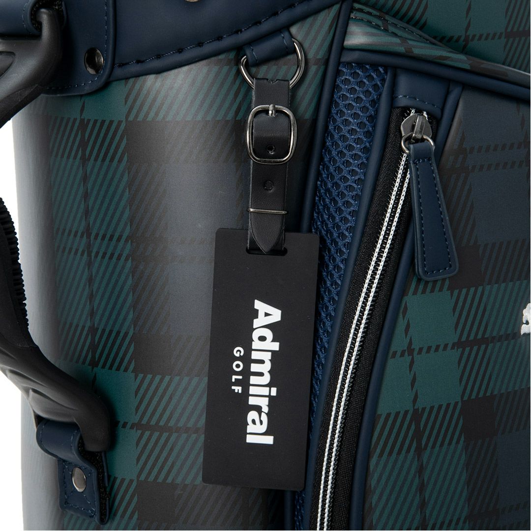 Admiral GOLF ユニセックス メンズ レディース キャディバッグ グリーン タータンチェック