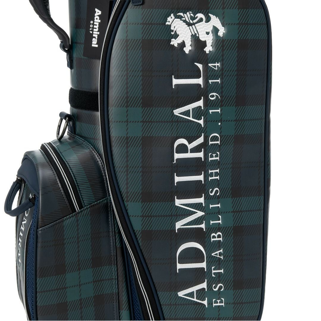 Admiral GOLF ユニセックス メンズ レディース キャディバッグ グリーン タータンチェック