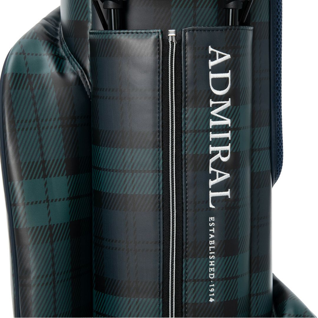 Admiral GOLF ユニセックス メンズ レディース キャディバッグ グリーン タータンチェック