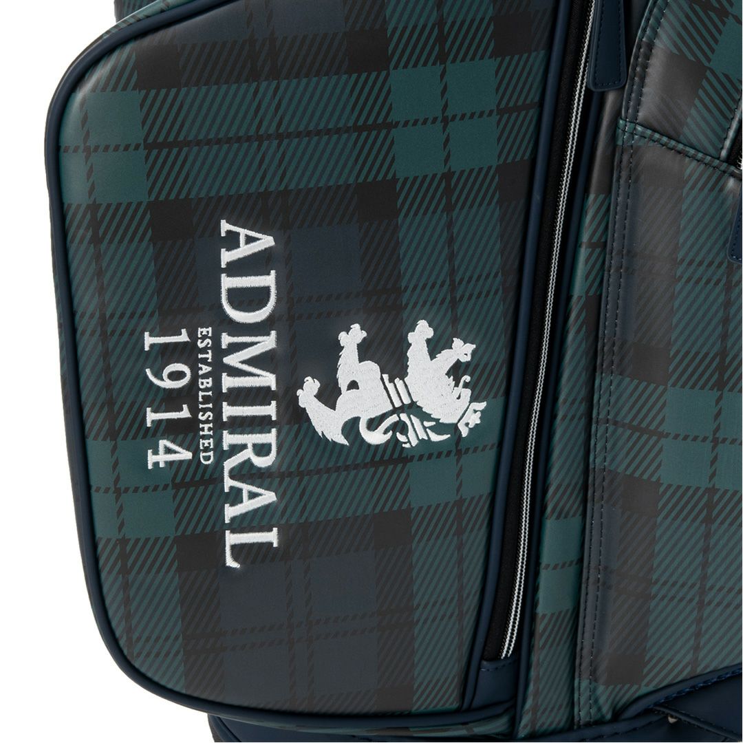 Admiral GOLF ユニセックス メンズ レディース キャディバッグ グリーン タータンチェック