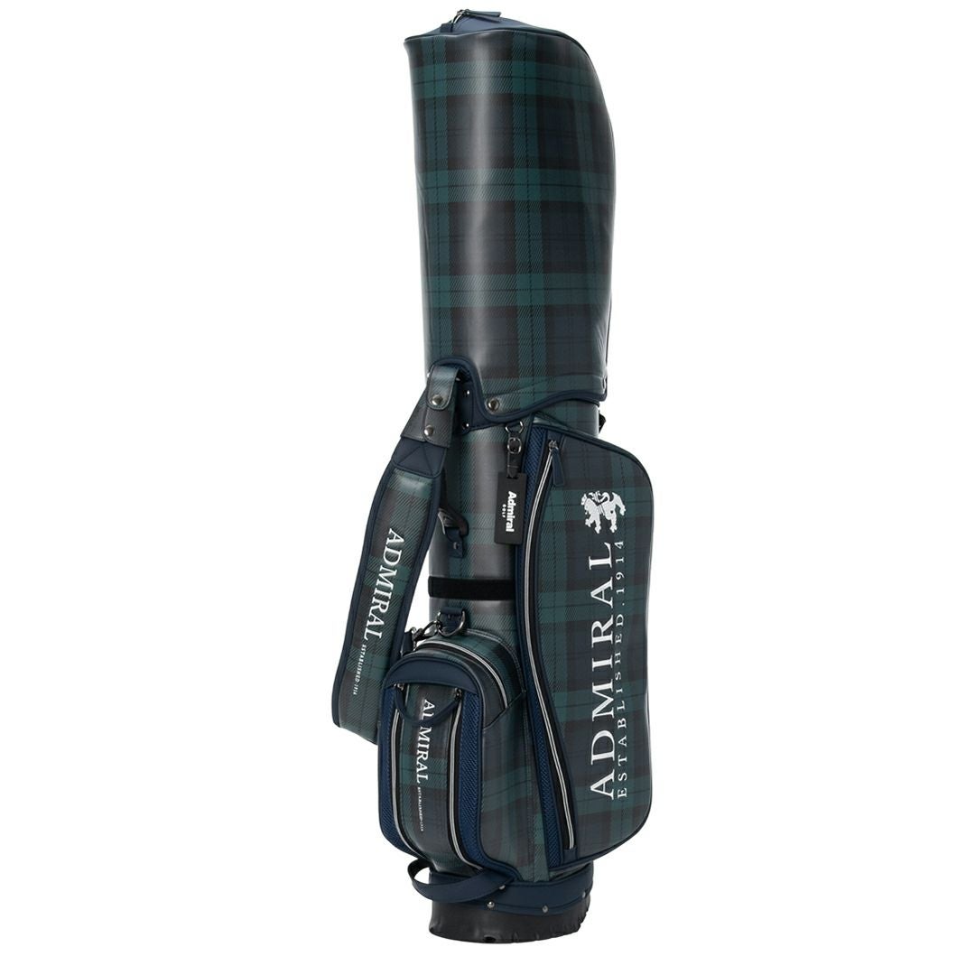 Admiral GOLF ユニセックス メンズ レディース キャディバッグ グリーン タータンチェック