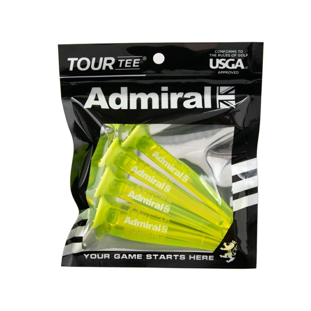 Admiral GOLF ユニセックス メンズ レディース ツアーティー tourtee イエロー パッケージ付き