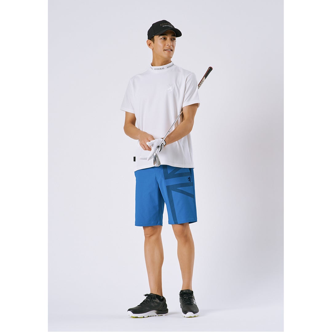Admiral GOLF メンズ ソックス 靴下 ブラック モデル着用1
