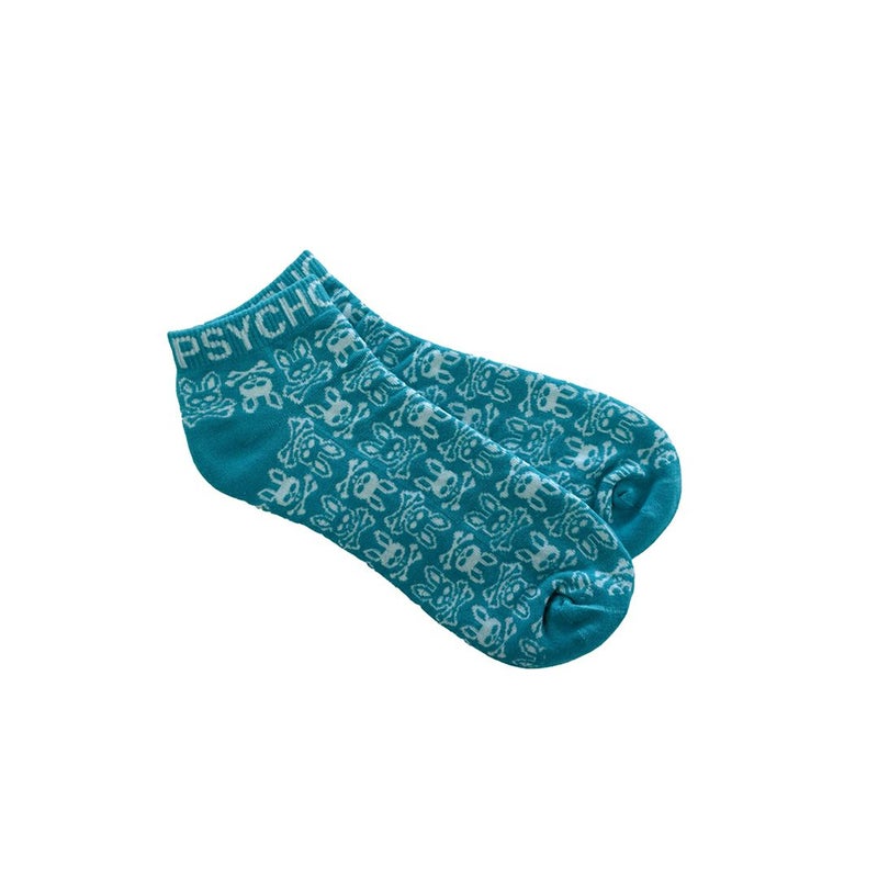 Psycho Bunny ユニセックス メンズ アンクル丈ソックス 靴下 サックス