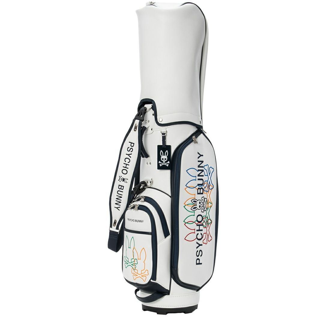 PsychoBunny ユニセックス メンズ レディース スタンドキャディバッグ ホワイト