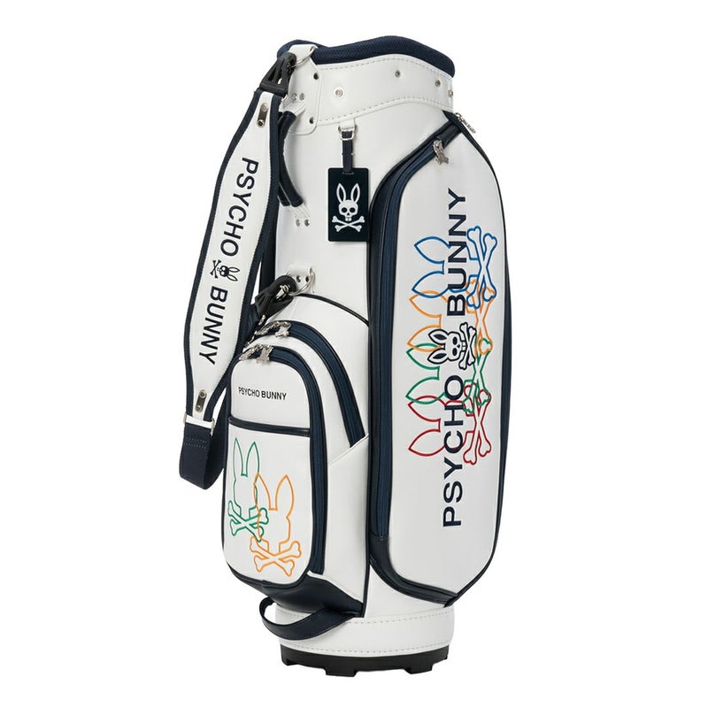 PsychoBunny ユニセックス メンズ レディース スタンドキャディバッグ ホワイト 詳細1