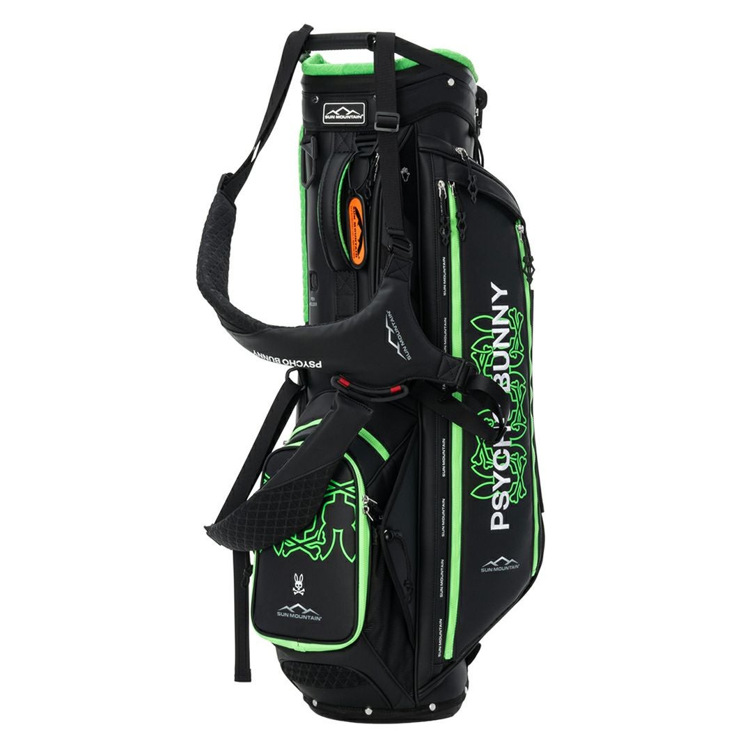 PsychoBunny サンマウンテン コラボ ユニセックス メンズ レディース スタンドキャディバッグ ブラック 詳細1