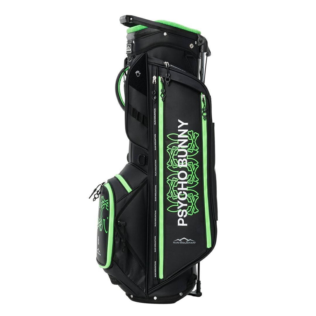 PsychoBunny サンマウンテン コラボ ユニセックス メンズ レディース スタンドキャディバッグ ブラック 詳細5