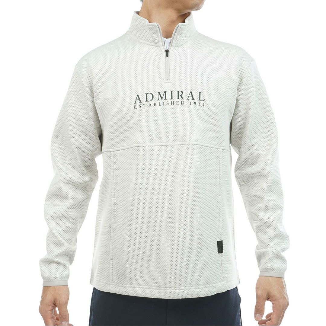 Admiral GOLF アドミラルゴルフ メンズ ゴルフウェア 長袖 ニット トレーナー ADMA602 アイボリー