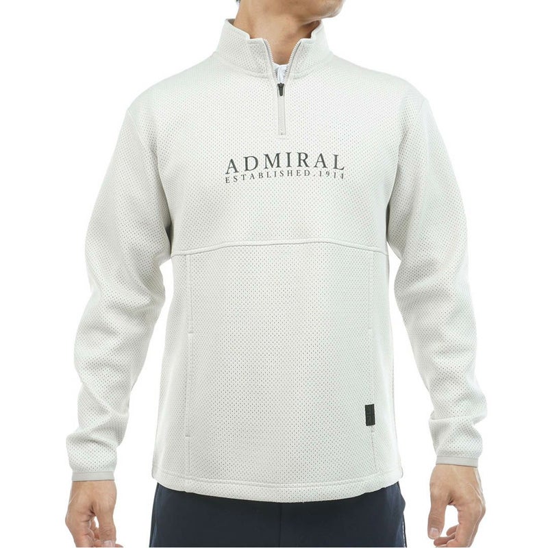 Admiral GOLF アドミラルゴルフ メンズ ゴルフウェア 長袖 ニット トレーナー ADMA602 アイボリー