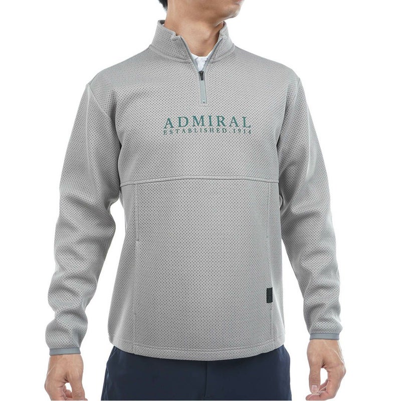 Admiral GOLF アドミラルゴルフ メンズ ゴルフウェア 長袖 ニット トレーナー ADMA602 グレー