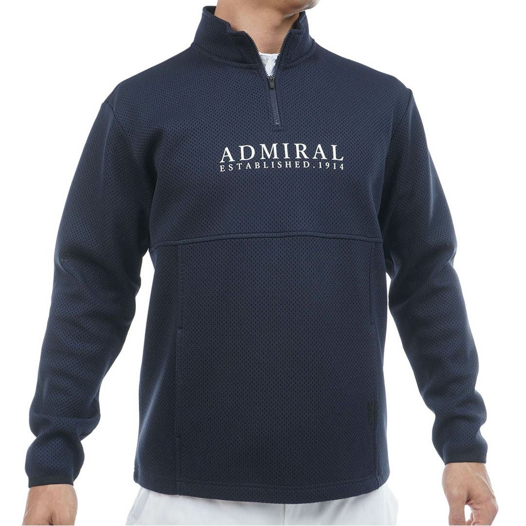 Admiral GOLF アドミラルゴルフ メンズ ゴルフウェア 長袖 ニット トレーナー ADMA602 ネイビー
