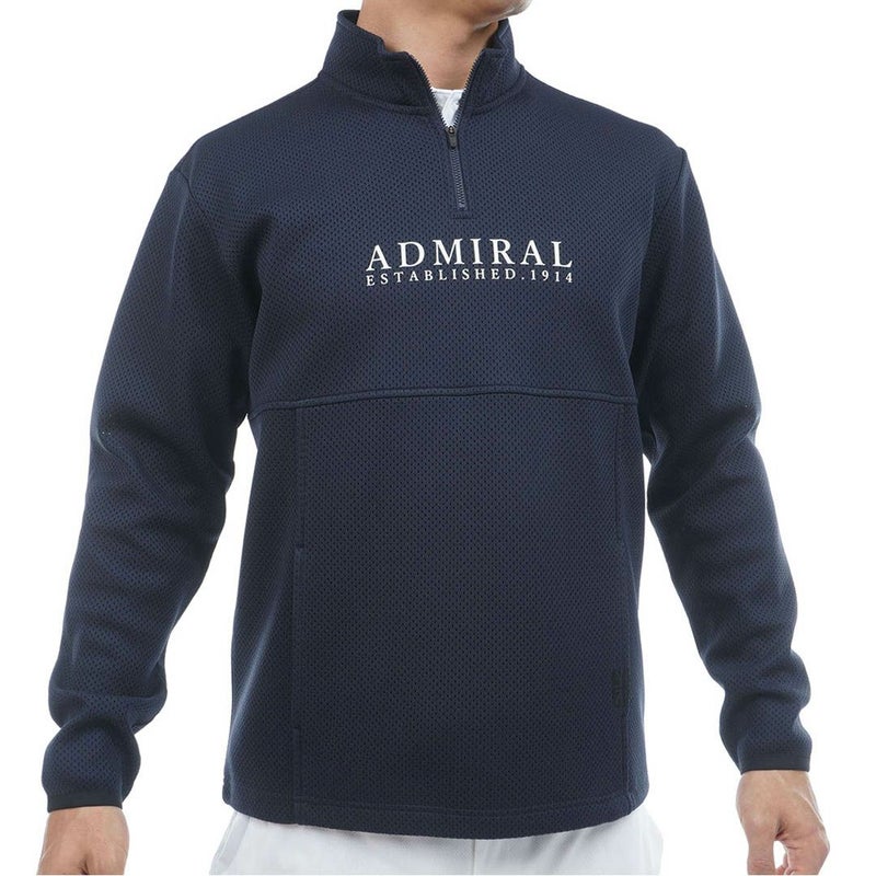 Admiral GOLF アドミラルゴルフ メンズ ゴルフウェア 長袖 ニット トレーナー ADMA602 ネイビー