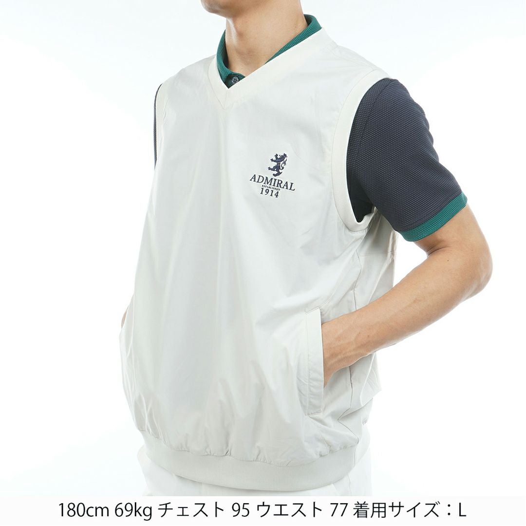 アドミラルゴルフ Admiral GOLF メンズ ウィンドベスト ADMA603 アイボリー