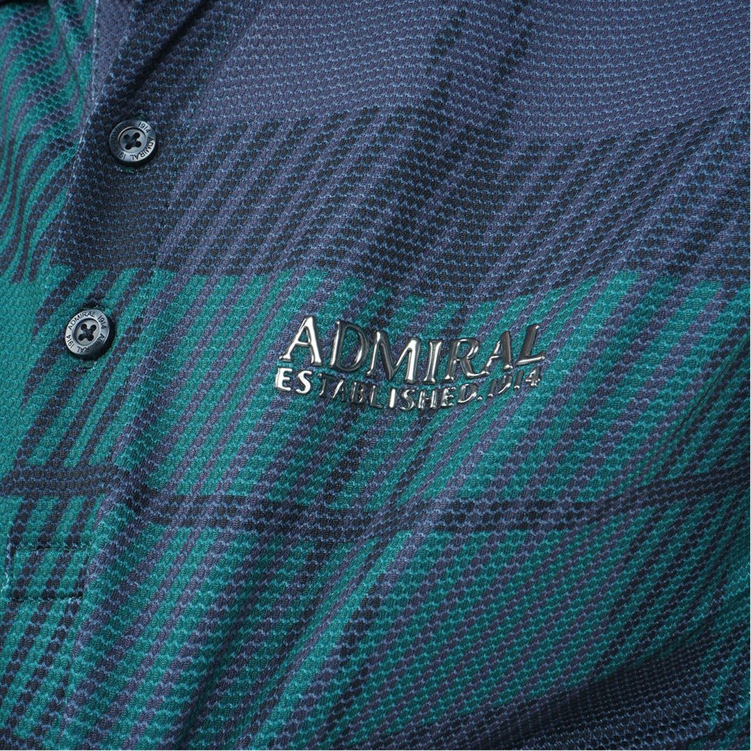 AdmiralGOLF アドミラルゴルフ メンズ ポップコーン ブラックウォッチ ポロシャツ ADMA604 ホワイト 詳細15