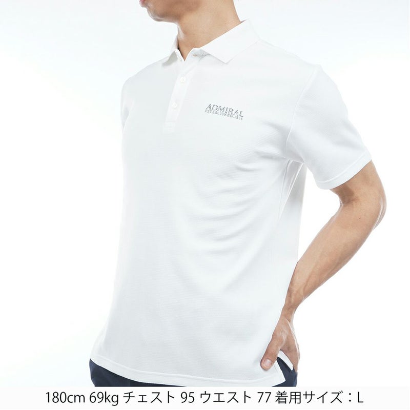 アドミラルゴルフ Admiral GOLF メンズ カラタッチ ポロシャツ ADMA606 ホワイト