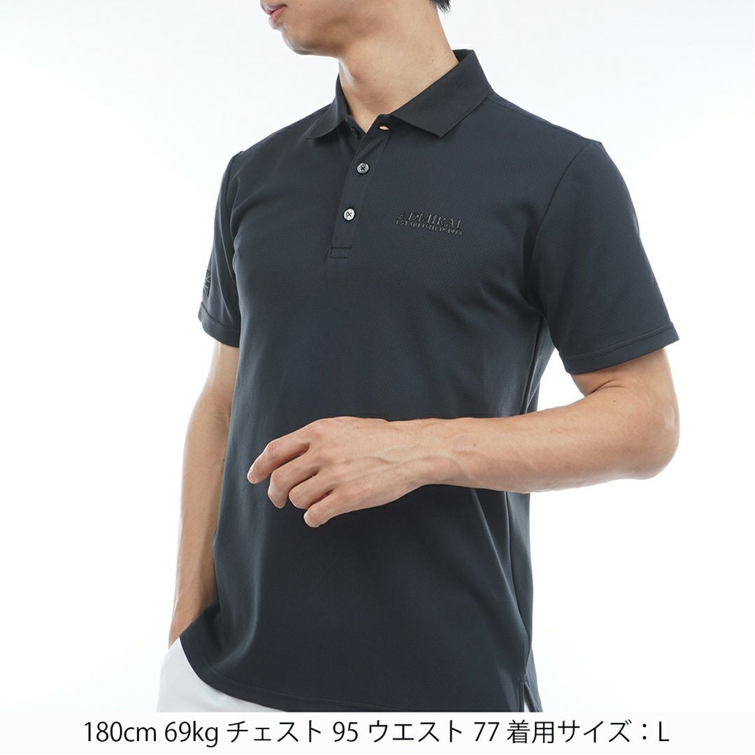 アドミラルゴルフ Admiral GOLF メンズ カラタッチ ポロシャツ ADMA606 ブラック