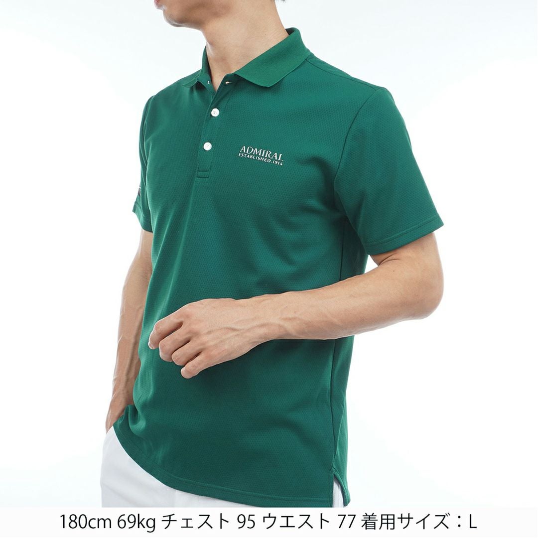アドミラルゴルフ Admiral GOLF メンズ カラタッチ ポロシャツ ADMA606 ダークグリーン