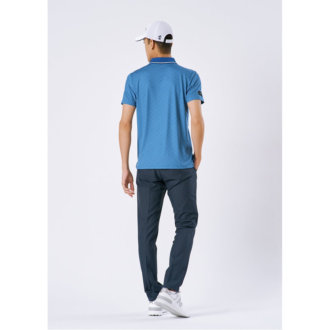 アドミラルゴルフ Admiral GOLF メンズ 4WAYツイル テーパードパンツ ADMA608 ネイビー モデル着用4