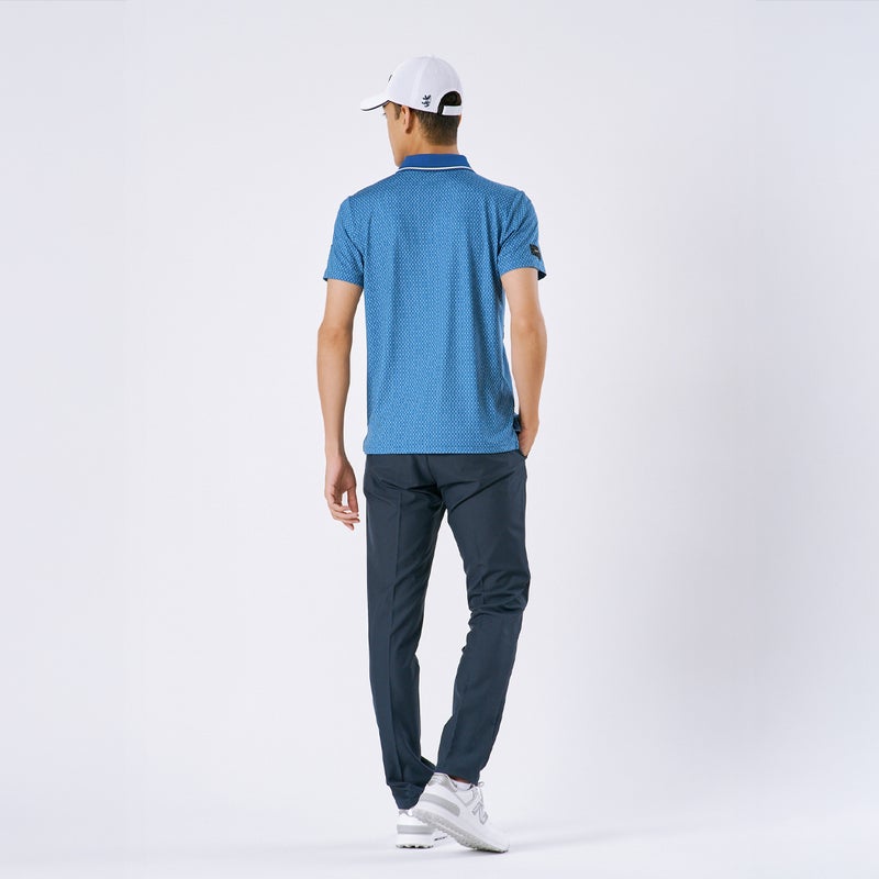 アドミラルゴルフ Admiral GOLF メンズ 4WAYツイル テーパードパンツ ADMA608 ネイビー モデル着用4