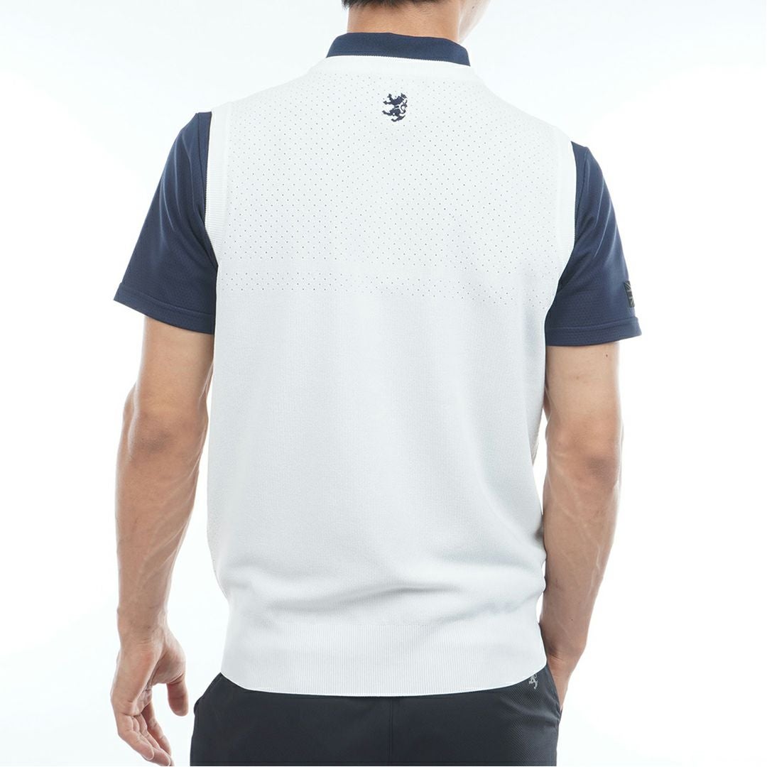 AdmiralGOLF アドミラルゴルフ メンズ ゴルフウェア ニットベスト ホワイト 詳細4