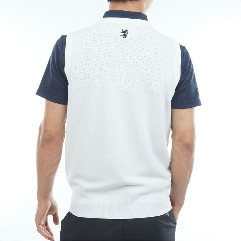 AdmiralGOLF アドミラルゴルフ メンズ ゴルフウェア ニットベスト ホワイト 詳細4